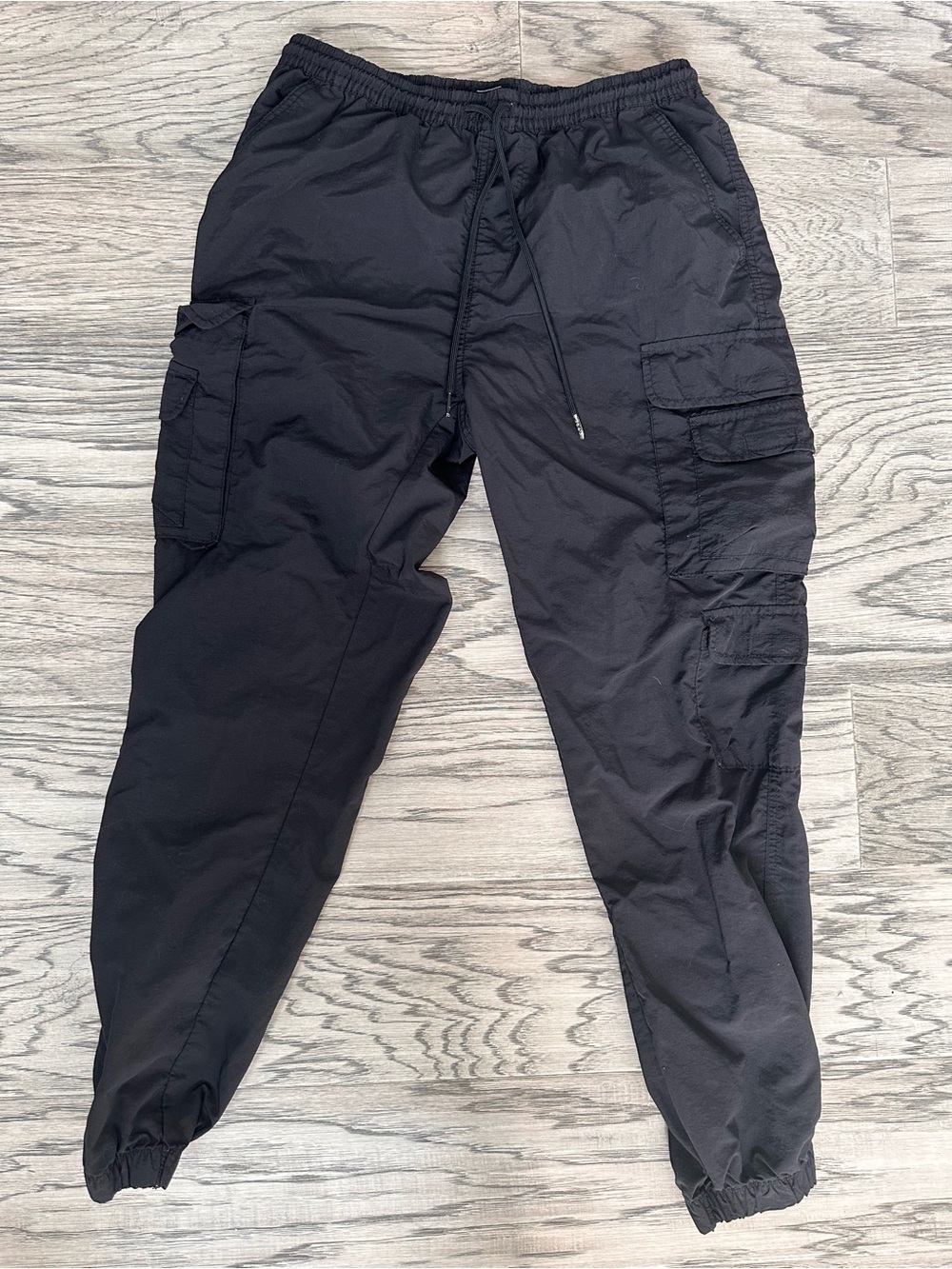 Bluenotes Black Cargo Jogger Pants with Drawstring
